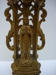 Antiek bronzen capelletje met madonna